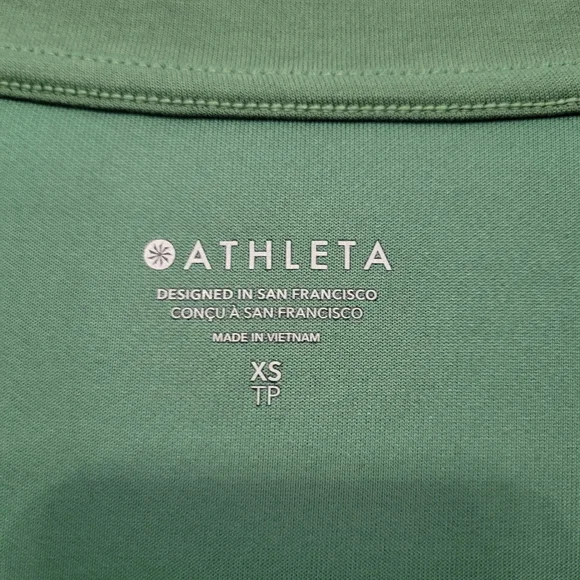 Athleta Seasoft Willow V Neckline Pullover Sweatshirt Green Modal Size XS Comfy - Picture 4 of 11